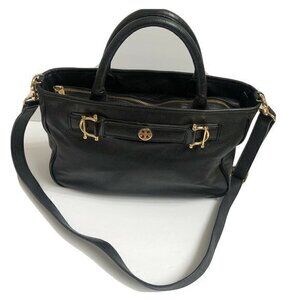 Tory Burch Handbag crossbody Satchel Leather Black